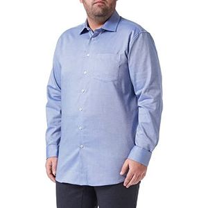 Seidensticker Men's Regular Fit shirt met lange mouwen, blauw, 38, blauw, 38