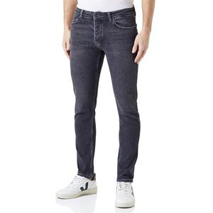 Trendyol Heren Herren Gerade Schlank Normale Taille Jeans, Zwart, 4