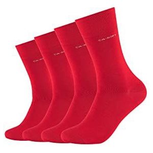 Camano Unisex Online Ca-Soft 4-pack sokken, true red, 35/38, true red, 35 EU