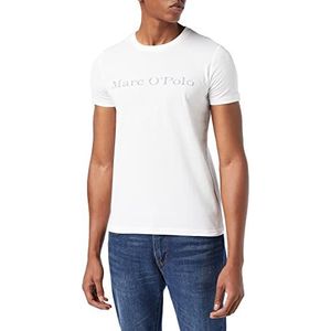 Marc O'Polo Heren 51230 T-shirt met inside-print, comfortabel bovendeel van biologisch katoen, casual shirt met korte mouwen voor heren, wit, XXL