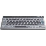 Hama Toetsenbord draadloos (Multi Device toetsenbord met draad/Bluetooth voor pc, smartphone, tablet, verlicht, dimbaar, met accu, klein, stille schaartoetsen, multimediatoetsen, Duitse