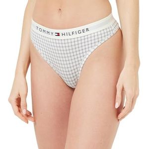 Tommy Hilfiger Vrouwen String Print Tanga, Ctb Grid Check Ivoor, S
