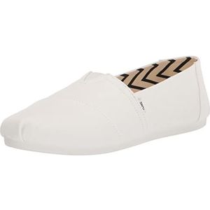 TOMS RECYCLED COTTON ALPARGATA Loafer Plat dames, WIT, 36 EU