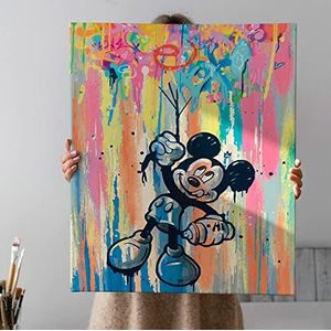 Declea Modern schilderij glamour-print Mickey Mouse Pop Art - moderne wooncultuur foto voor woonkamer decoratie huis