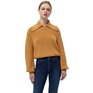 Minus Dames Milu Knit Pullover Sweater, Mineral Yellow, XXL
