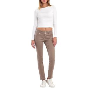 LTB Jeans Dames Molly M - Slim Fit met gemiddelde taille en ritssluiting in crème van katoenmix - Maat W27L28, Dust Taffy Wash 55327, 27W x 28L