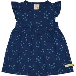 loud + proud Meisjes Slub Jersey, van biologisch katoen, GOTS-gecertificeerde jurk, ultra marine, 122-128