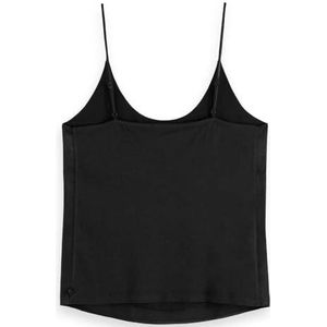 Scotch & Soda - Core Jersey Woven Tank - Top - Zwart - Katoen
