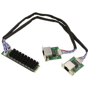 KALEA-INFORMATIQUE M2 PCIe M Key 2.5 Dual Gigabit RJ45 LAN ETHERNET 10 100 1000 1G 2.5G netwerkcontroller kaart met Intel I226 chipset.