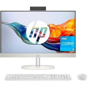 HP - All-in-One 24-cr0013ss - Desktopcomputer - Wit - 23,8 inch FHD - Intel Core i3-N300 - 8 GB RAM - 512 GB SSD