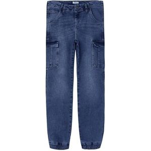 NKMRYAN R Cargo Jeans 3742-MD, donkerblauw (dark blue denim), 116 cm