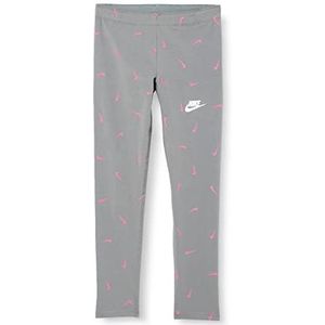 Nike Meisjes NSW Favorites AOP Tights, Smoke Grey/Pinksicle/White, 158 cm