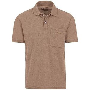 Trigema Poloshirt voor heren met borstzak, Nougat-melange, L