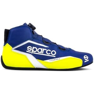 Sparco K-Formula enkellaarsjes maat 41 blauw/geel, uniseks laarzen, volwassenen, standaardmaat EU
