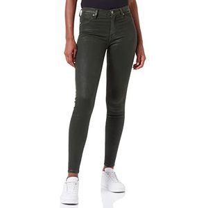 7 For All Mankind Dames Hw Skinny Coated Slim Illusion Pants, groen, 29W x 29L
