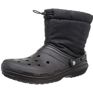 Crocs Unisex Classic Gevoerde Neo Puff Boot Sneeuw, Zwart, 11 UK