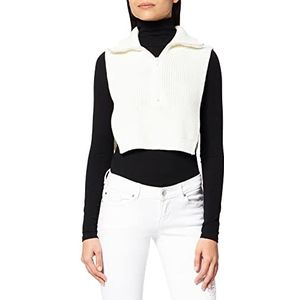 NA-KD Damestrui met hoge hals, gebreid, gebroken wit, S