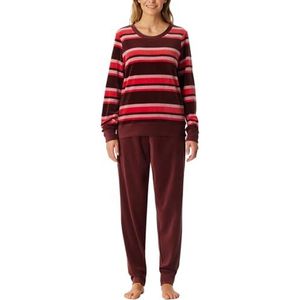 Schiesser - Pyjama Comfort - Wijnrood - Katoenmix - Lange Mouwen - Velours Kwaliteit