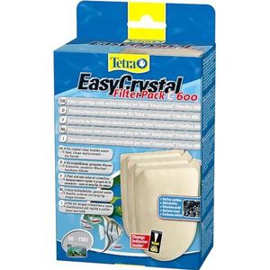 Tetra EasyCrystal Filter Pack C600 filterpads met actieve kool, filtermateriaal voor EasyCrystal binnenfilter, geschikt voor aquaria van 50-150 liter, 3 stuks