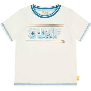 Steiff Cloud Dancer T-shirt voor jongens, korte mouwen, cloud dancer, 104 cm