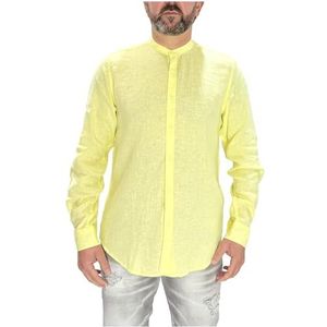 GIANNI LUPO Herenhemd van linnen GL7620S-S25, Geel, XXL