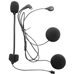 FreedConn intercominstallatie motorfiets FDCVB helm Bluetooth headset intercom voor motorfiets skiën reikwijdte 800 m / 2-3 Riders Pairing/Black 1 x Hard Kabel Kopfhörer