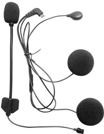 FreedConn intercominstallatie motorfiets FDCVB helm Bluetooth headset intercom voor motorfiets skiën reikwijdte 800 m / 2-3 Riders Pairing/Black 1 x Hard Kabel Kopfhörer