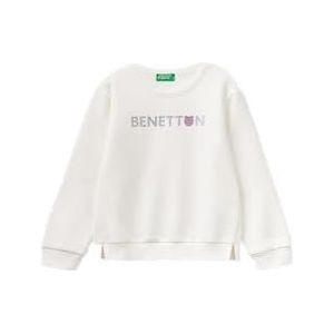 United Colors of Benetton Sweatshirt met capuchon voor meisjes en meisjes, crèmewit 074, 110
