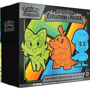 Pokemon - Elite-trainer set - scharlaken en paars - evoluties in Paldea (EV02) - gezelschapsspellen - verzamelkaartspellen - vanaf 6 jaar - Franse versie