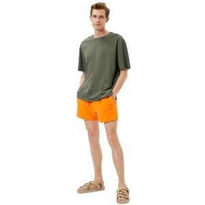 Koton Heren Trekkoord Pocket Detail Short Trunk Swim Wear, oranje (223), L
