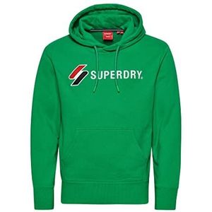 Superdry Heren CODE SL APPLIQUE HOOD Hooded Sweatshirt, Helder Groen, M