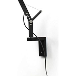 A642-009 wandlamp, stevig, zwart, 9 x 9 x 11,5 cm