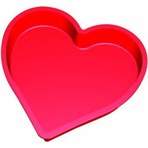 Lékué - Bakvorm hart uit silicone - Rood - 22.5x21x4.2cm