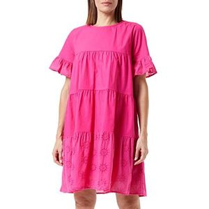 myMo Damesjurk met gatenkant, roze, XL