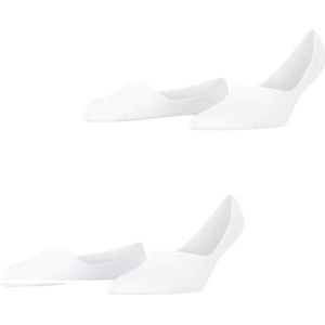 Burlington Dames Liner sokken Everyday 2-Pack W IN Katoen Onzichtbar eenkleurig Multipack 2 Paar, Wit (White 2000) - nieuw, 37-38