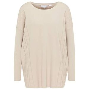YASANNA Gebreide damestrui, beige, M/L