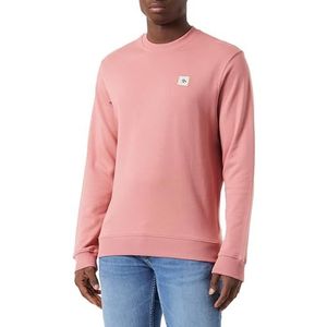 Scotch & Soda Essential Logo Badge Sweatshirt voor heren, Weathered Pink 6857, XXL