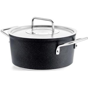 Fissler Adamant/aluminium kookpan (Ø 20 cm, 2,7 l) pannen gecoat met metalen deksel, antiaanbaklaag, inductie