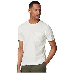 Hackett London Heren Ctn Linnen Pocket Tee T-shirt, Wit (Off White), XXL