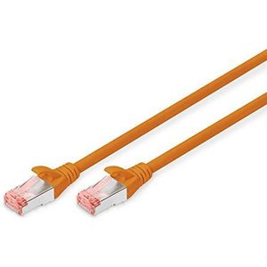 DIGITUS LAN kabel Cat 6 - 1m - RJ45 netwerkkabel - S/FTP afgeschermd - Compatibel met Cat 6A & Cat 7 - Oranje