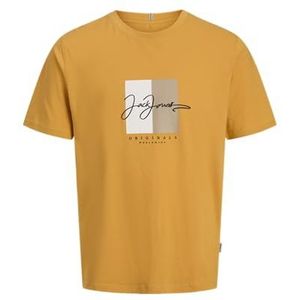 JACK & JONES Jorfrederiksberg Box Script Tee Ss Cn Sn Sn, Gouden abrikoos, S