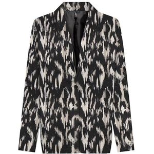Onlnova Life Elite L/S PIMO Blazer AOP, Zwart/Aop: 590 Rough Animal, XS