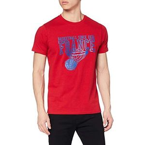 France Basketball T-shirt voor fans, rood, Frankrijk, Since 1932, volwassenen, 2XL