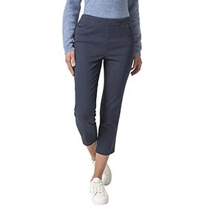 Damart Pantacourt Gabardine stretch damesbroek, Marineblauw, 40