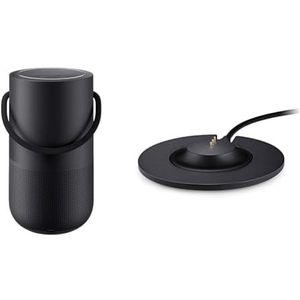Bose Portable Home Speaker - met geïntegreerde Alexa-spraakbesturing, in zwart & Bose Portable Home Speaker oplaadschaal, zwart