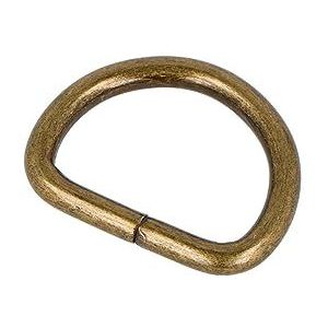 VELOX D-ring van ijzer, oud goud, 26,5 mm. 5u
