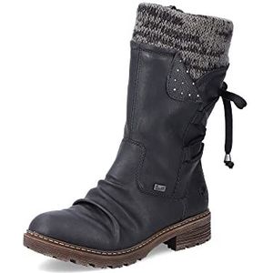 Rieker - Z4773 - Dameslaarzen - Zwart - Textiel - Waterdicht