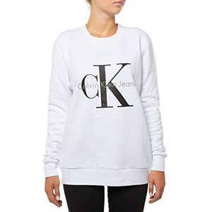 Calvin Klein Jeans Dames Crew Neck HWK Sweatshirt, wit (Bright White-pt 112), 40