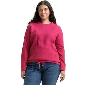 TOM TAILOR Plussize sweatshirt voor dames, 15234 - Cherry Granita, 46 Grote maten