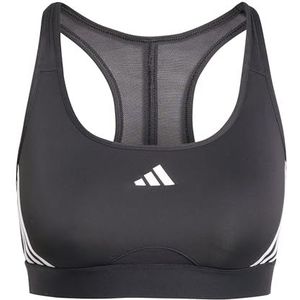 adidas Dames PowerReact Train 3Stipes Bra, BLACK, XS